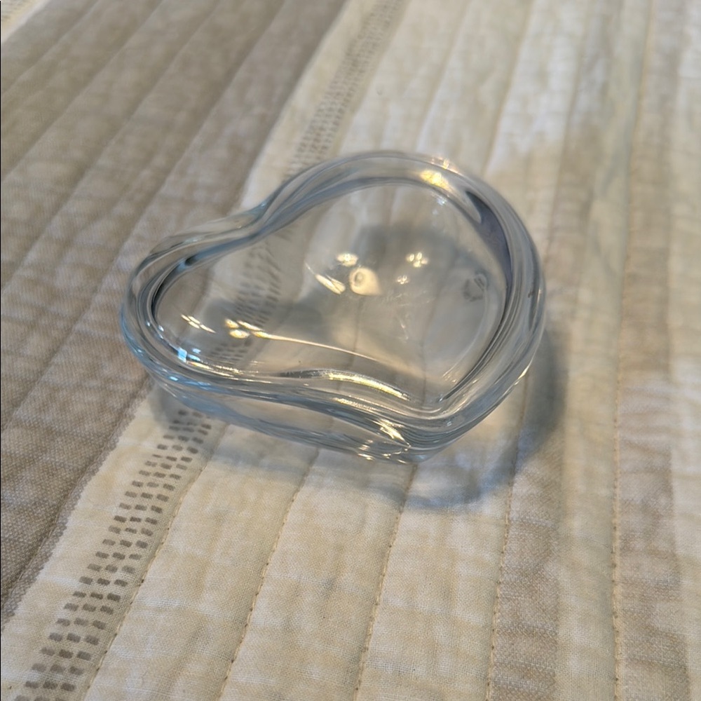 Tiffany & Co Heart-Shaped Glass Trinket Dish